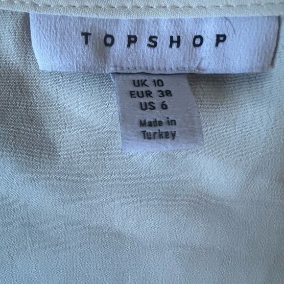 Topshop Off-White Ruched Blouse - Picture 3 of 5